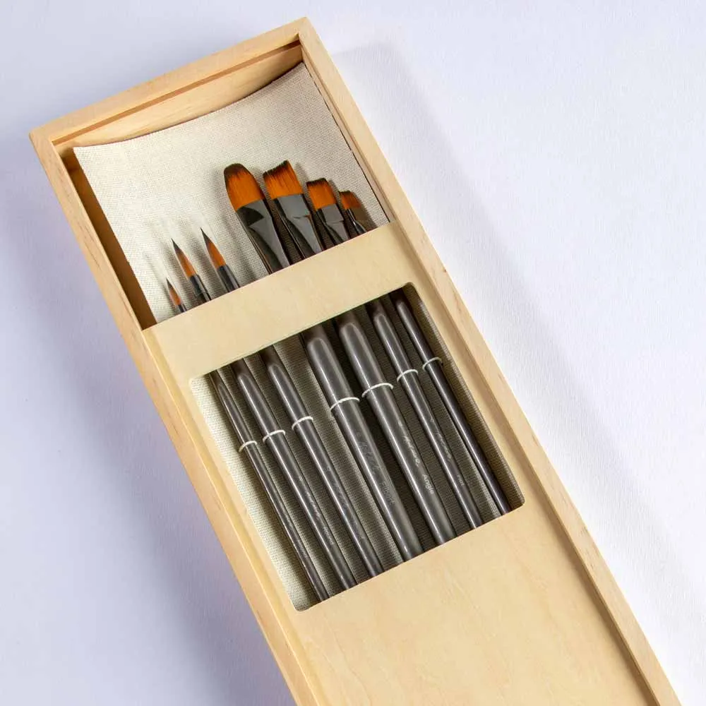 Acrylic Brush Set in Box Premium 7pc