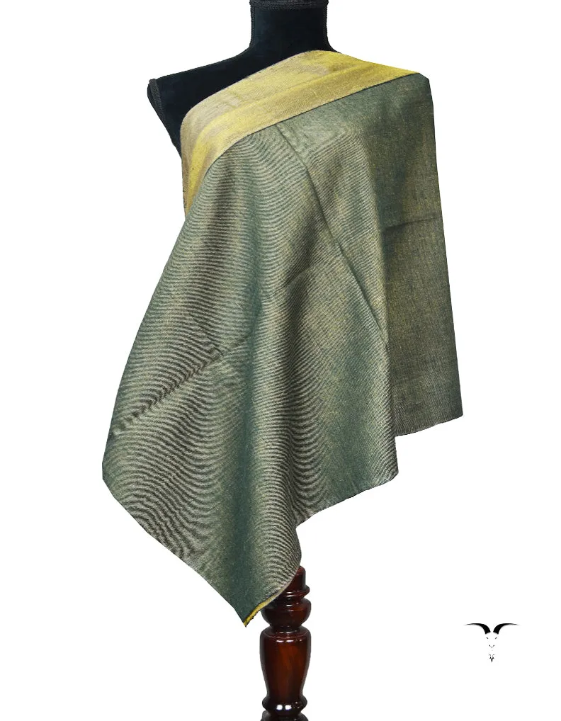 greyish black Zari Reversible Pashmina stole 8015