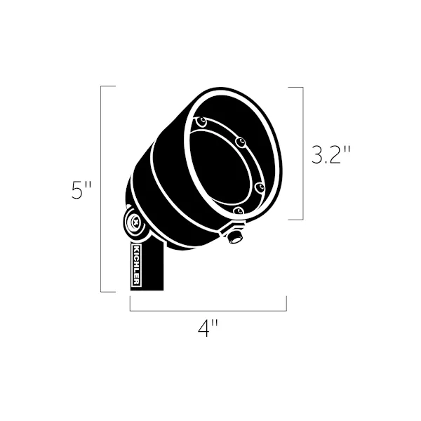 Kichler 16153CBR27  2700K 300 Lumen 10 Degree Spot
